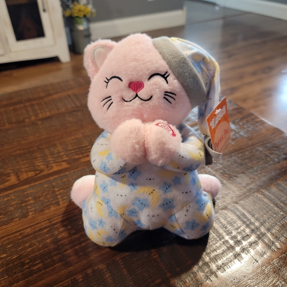 NEW Praying Pink Kitty Recite Bedtime Prayer Moon/Stars Boy/Girl Plush Doll Toy - Picture 7 of 7